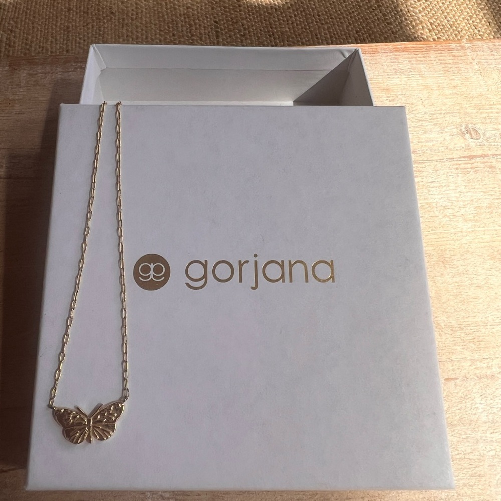 Gorjana Butterfly Necklace, gold, brand new with tags